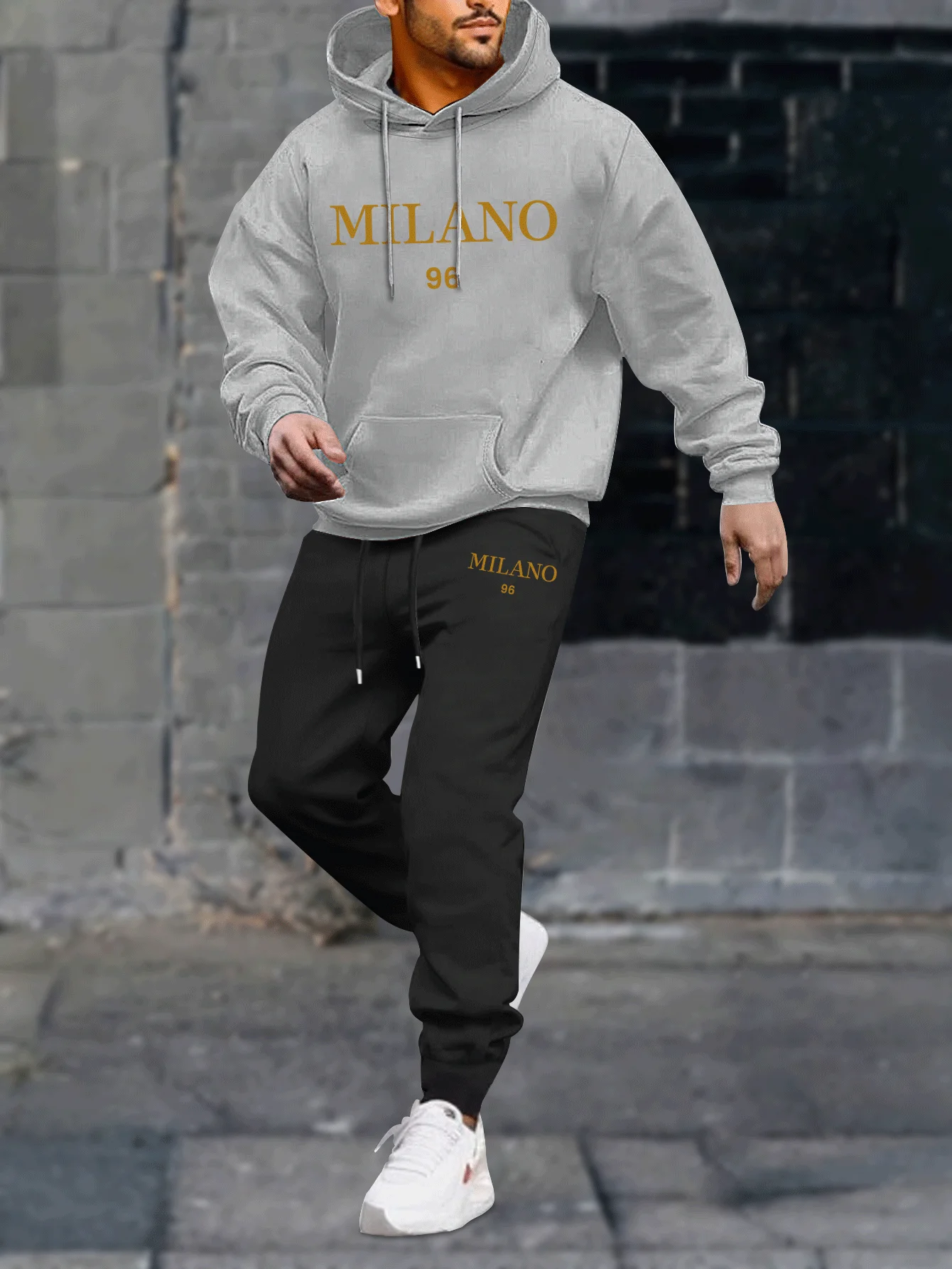 Comfortable Breathable Hooded Casual Fashion Outdoor Street Clothing for Men Round Neck Solid Color Long Sleeve hoodie