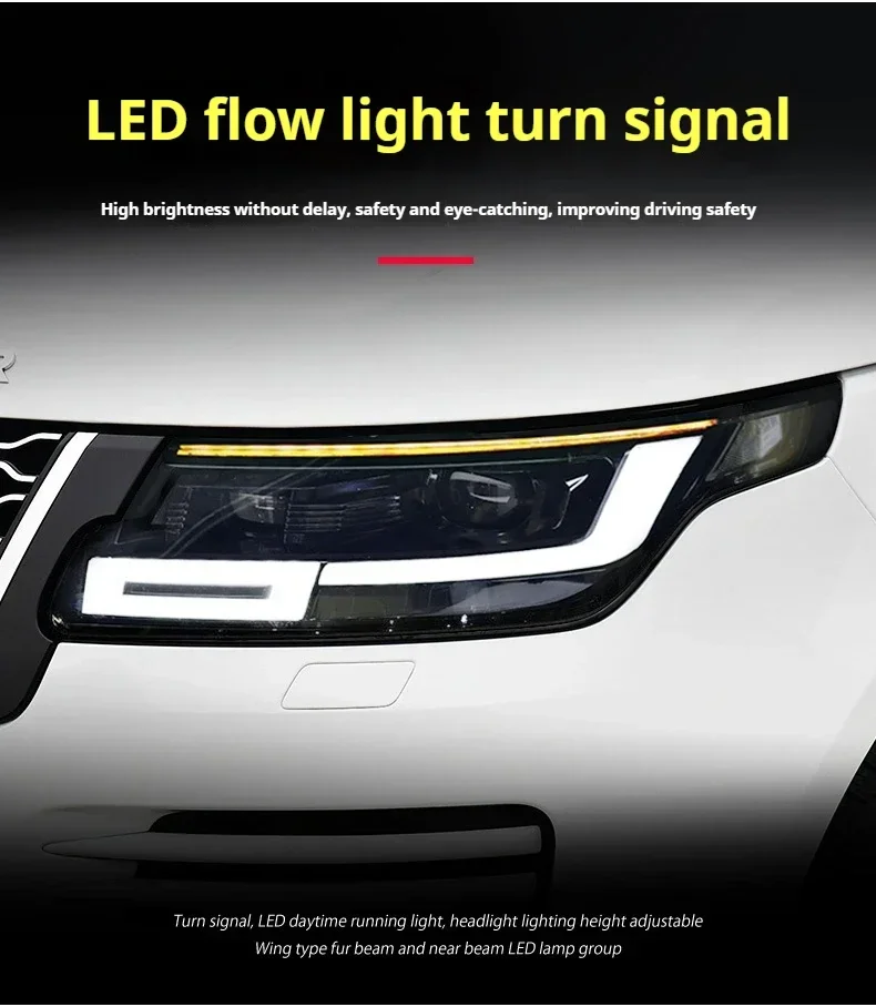 FT Car Lights ForLand Rover Range Rover Vogue L405 2018-2022 LED Projetor Headlamp Daytime Running Light Automotive Accessories