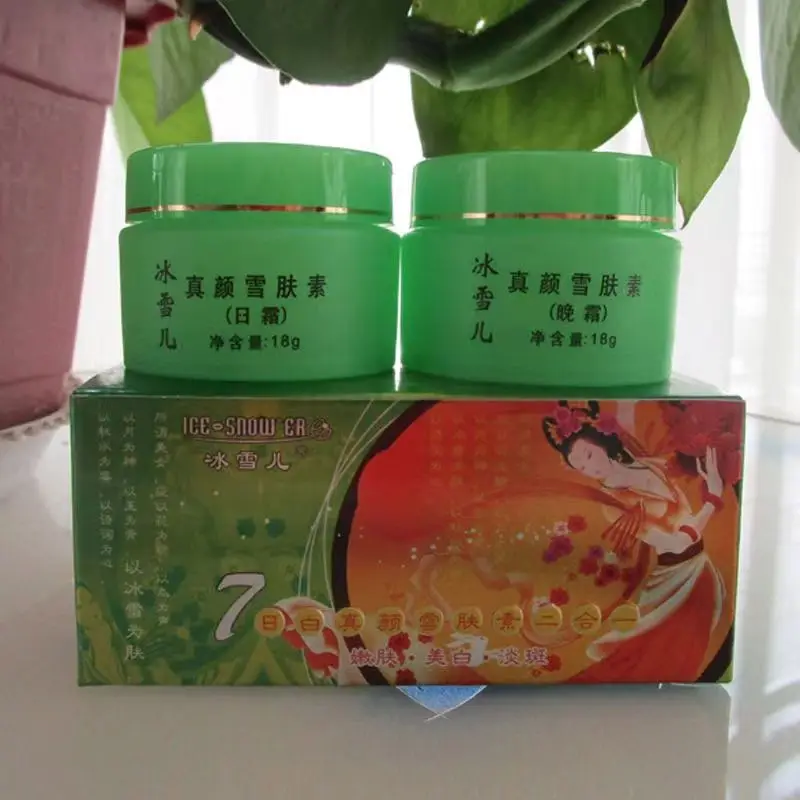 Snowskin Phased Brightening Face Cream - Herbal Dark Spot Corrector, Premium Day & Night Set