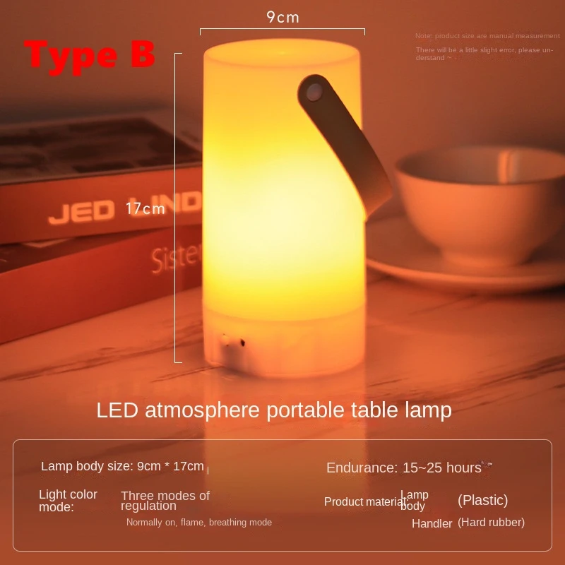 Camping Outdoor Charging Campsite Light Handheld Light Tent Light Decorative Atmosphere Desk Light Camping Simple Table Lamp