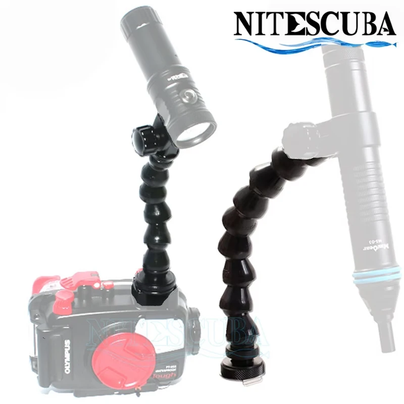

Nitescuba Diving Cold Hot Shoe Snake Arm Flashlight Loc Line Flex Light Arm Ys Adapter Strobe Light Tg6 5 Underwater photography