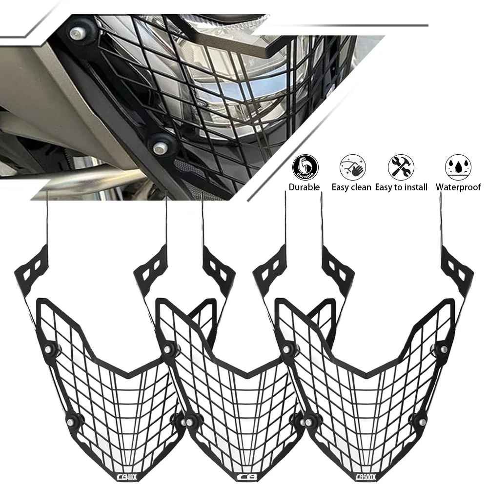 

CB500X CB400X 2019-2022 2023 For Honda CB 500X CB 400X CB500 X Head Lamp Light Grille Guard Cover Headlight Protection Protector