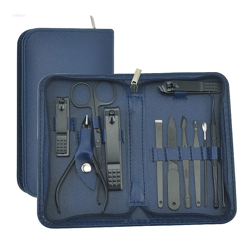 

12 Piece New Candy Color Nail Clipper Set Complete Manicure Pedicure Tool Kit Nail Cutter Cuticle Scissors Grooming Gift Box Set