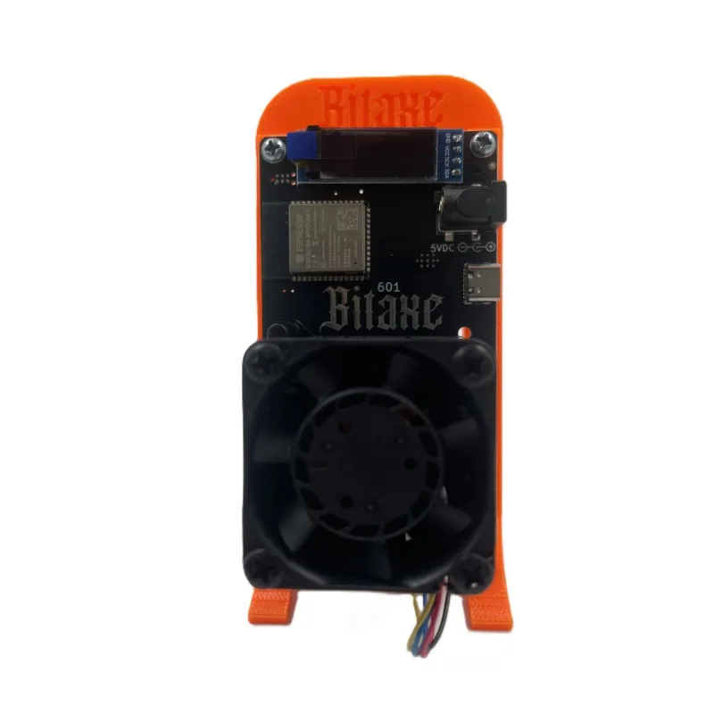 Orange Color Bitaxe Gamma 601 Solo Miner 1.2TH/S BM1370 Asic Chipb Bitaxe 18W Solo Miner Bitcoin Miner Wth Bracket
