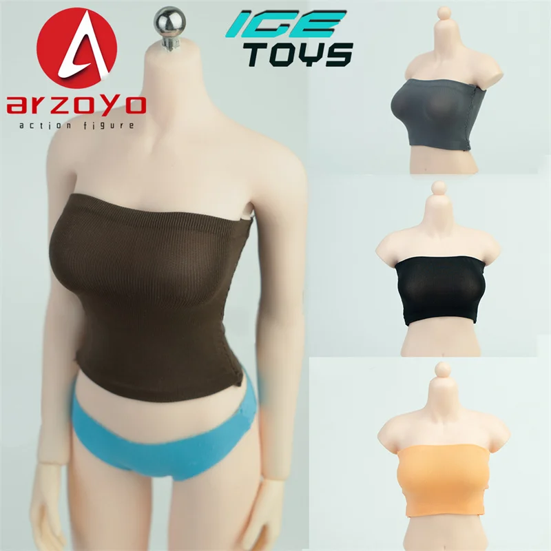 ICE TOYS IC1018 1/6 女性用チューブトップ ショート＆ロングサイズ バストラップトップ 服 モデルフィット 12インチ ソルジャーアクションフィギュア ボディドール