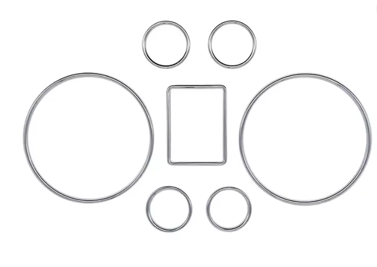 Premium Grade Chrome Dashboard Trims Gauge Cluster Ring for For Audi A6 C5/A4 B5/A3 8L