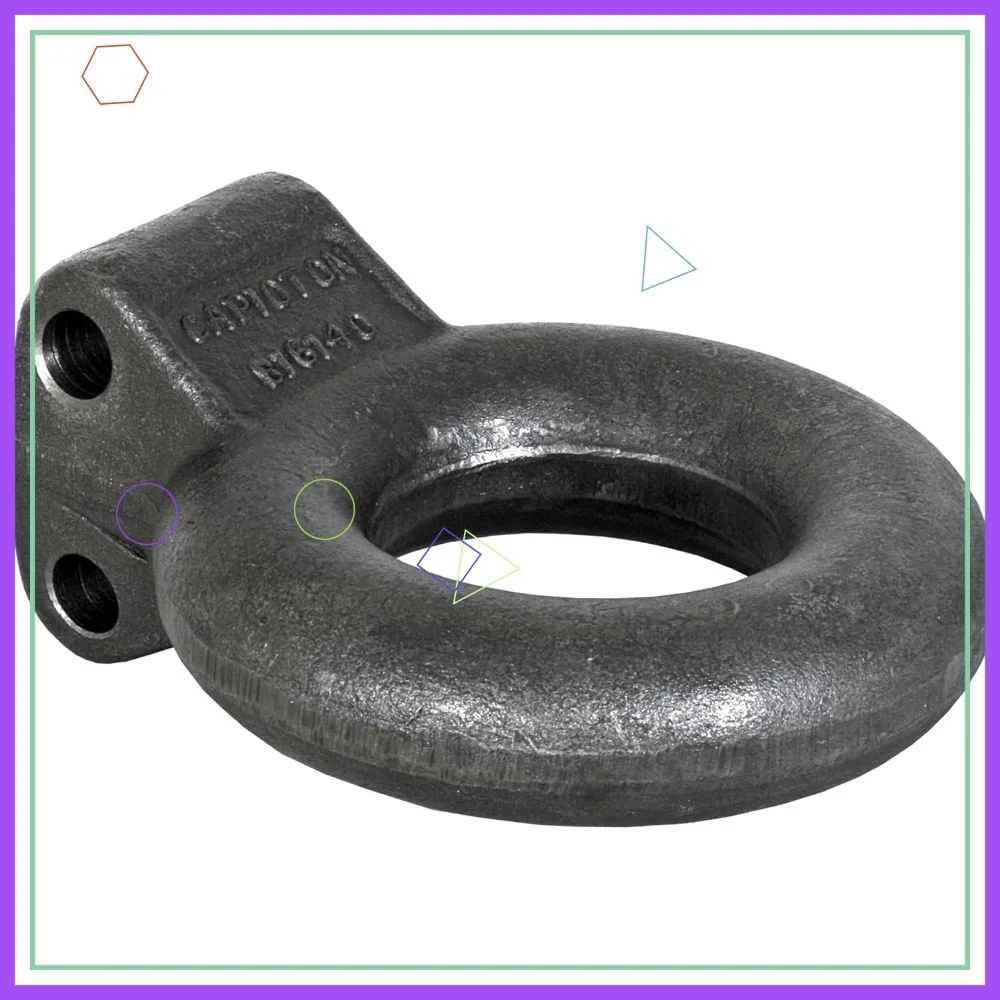 

3" ID Forged Steel Tow Eye, 10 Ton Capacity, Adjustable Bracket Compatible for Heavy-Duty Towing