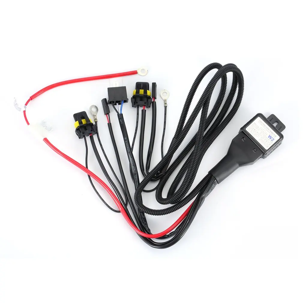 

Universal 35W 12V Xenon Headlight Wiring Harness Hi/Lo HID Battery Relay Wire Controllor Harness Cable for Car Auto Headlamp