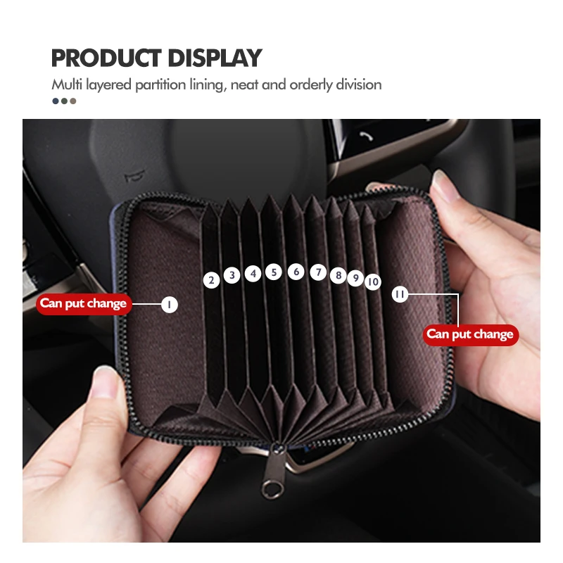 رخصة قيادة السيارة حامل الائتمان محفظة متعددة فتحة للبطاقات محفظة لنيسان سنترا ألتيما فيرسا ماكسيما مورانو نوت أرمادا بولسار #5