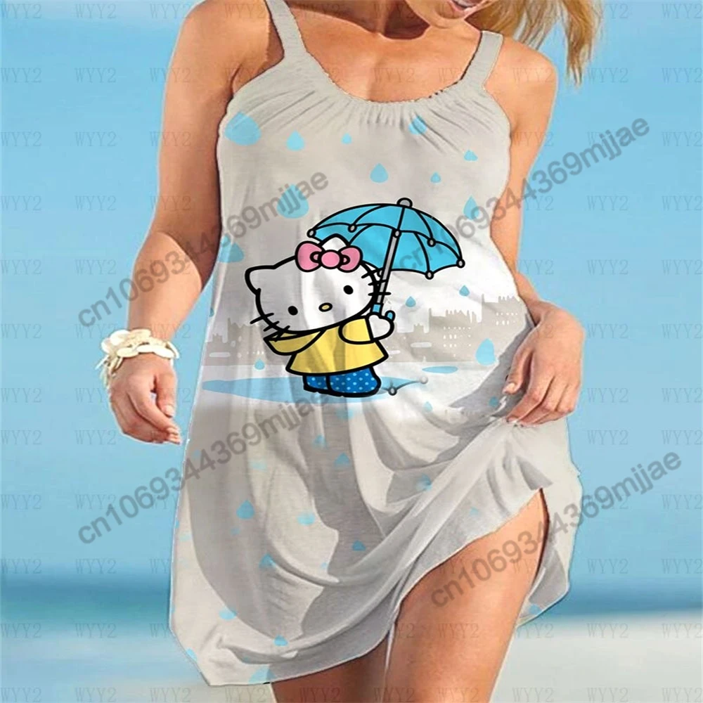 HHelloKitty Women's T-shirt Beach Dresses Summer Clothes for Women Tops Woman Clothing Zevity Y2k Top 2023 T-shirts Corset Woman