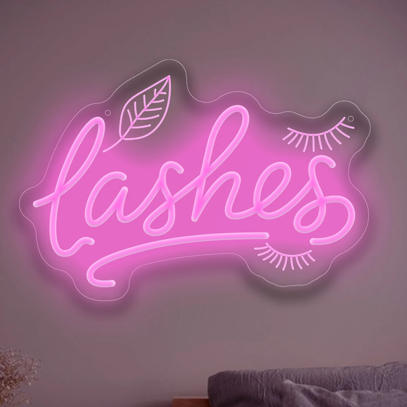 Lashes  Neon Light Sign USB Dimmable LED Neon Sign for Beauty salon Eyelash Extension Shop Bedroom Party Gifts Wall Decor