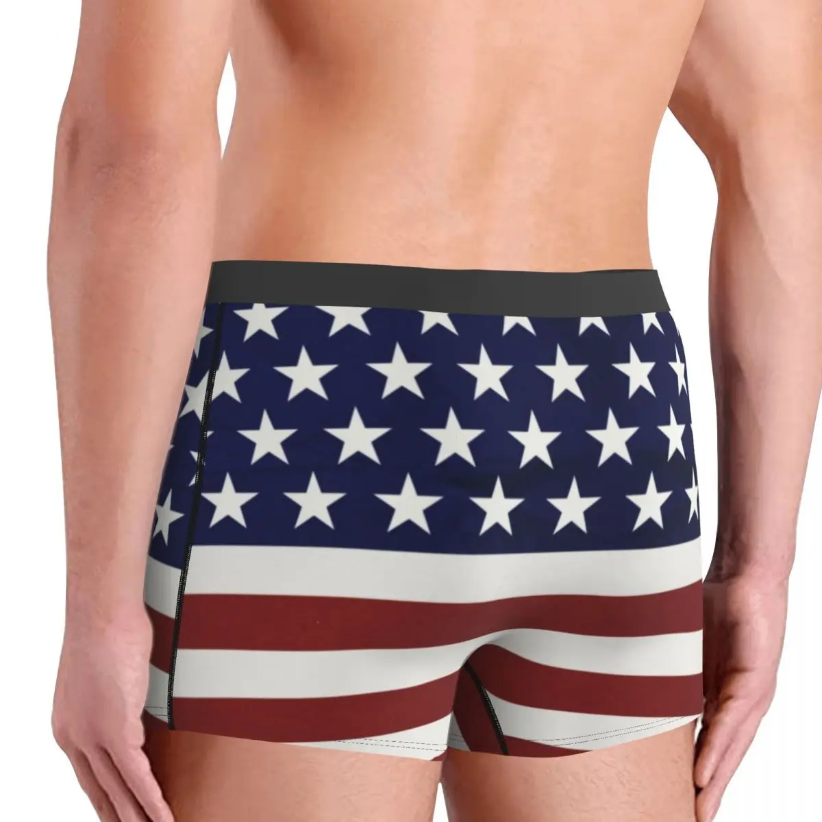 4th Of July American USA Flag Underwear Patriotic July 4th Soft Panties Custom Boxer Brief 3D Pouch Man Oversize Boxershorts