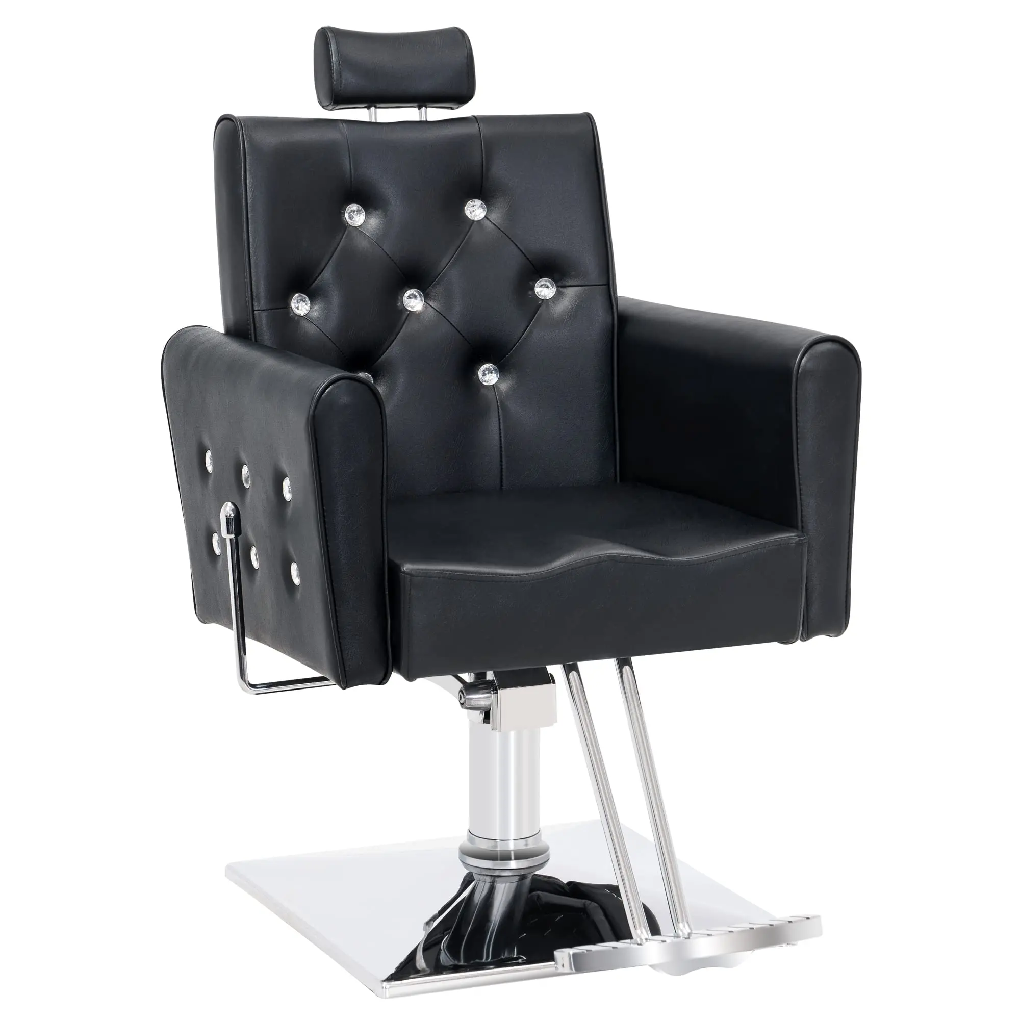 Classic Reclining Barber Chair Hydraulic Chair 3123 (Black)