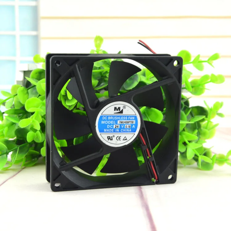 

New For Yimeng YM2409PTB1 DC24V 0.18A 9225 Ball Type Cabinet Cooling Fan