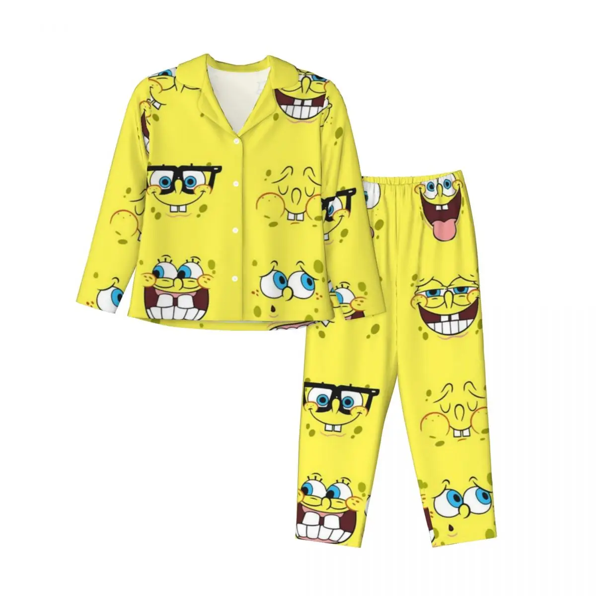 SpongeBob SquarePants Women Pajamas 2 Pieces Set Loungewear pyjama pour femme