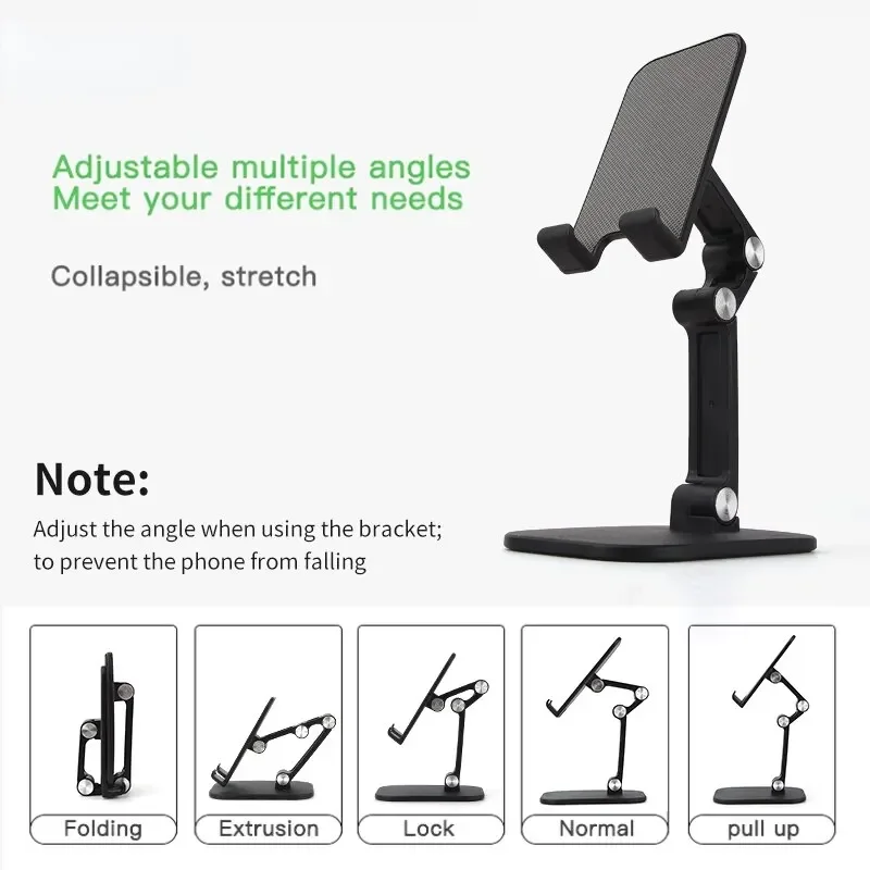 X2 Three Sections Foldable Desk Mobile Phone Holder For iPhone iPad Tablet Flexible Table Desktop Adjustable Cell Smart
