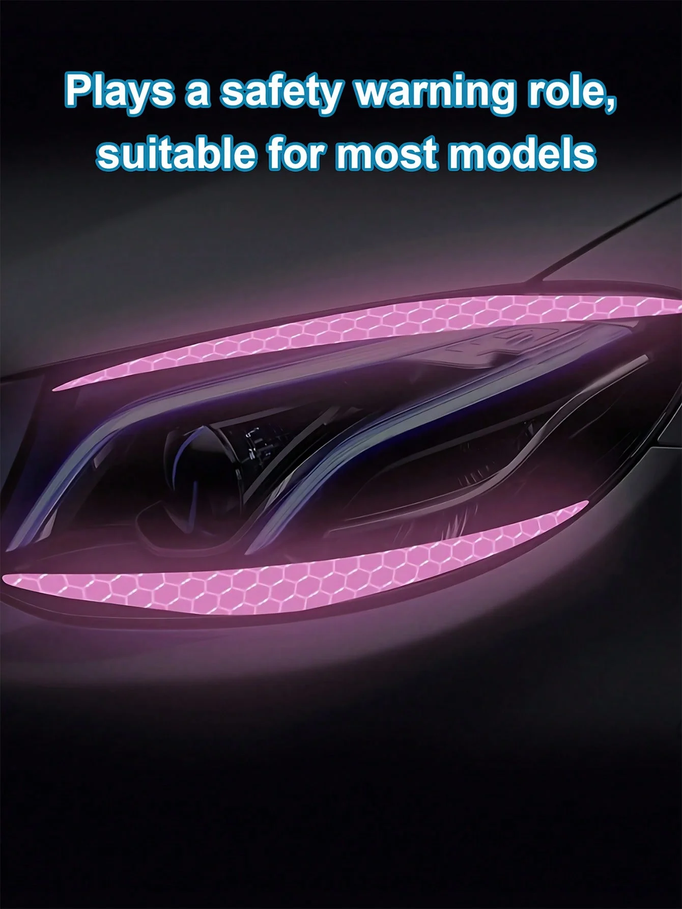 

1 Pair Reflective Car Headlight Eyebrow Stickers – Durable Waterproof Vinyl Decals For Headlights Hoods And Front Bumpers, Uniqu