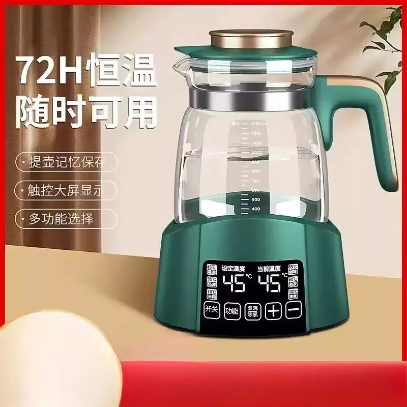 1.3L Multifunctional Glass Health Pot Thermostat Kettle 24H Constant Hot Water Household Kitchen Appliance
