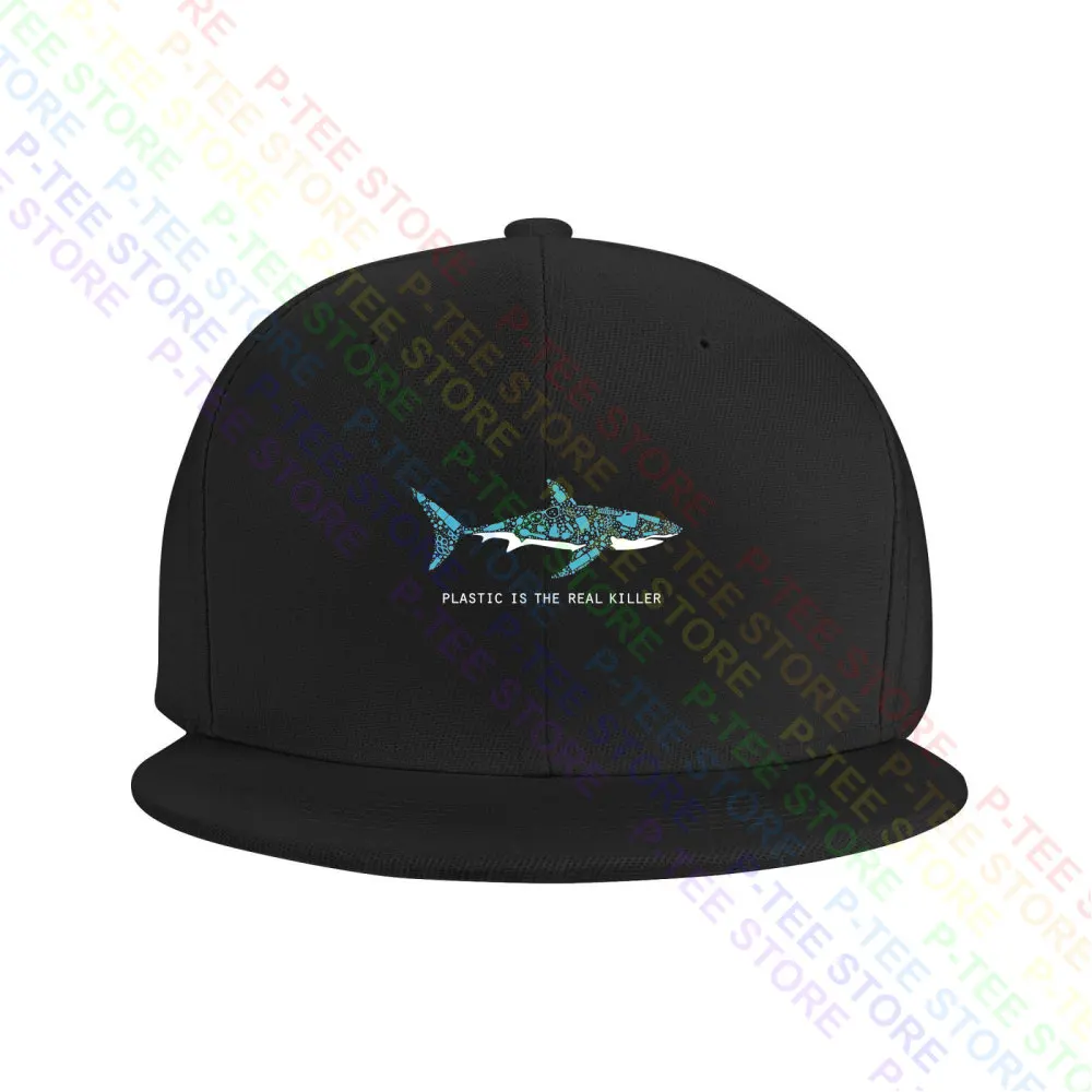 Plastic Is The Real Killer Shark Baseball Cap Snapback Caps Knitted Bucket Hat