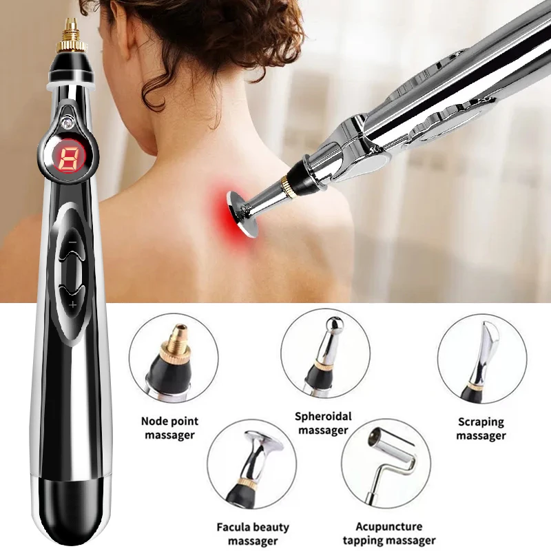 

Electric Acupuncture Point Massage Pen Pain Relief Laser Therapy Electronic Meridian Energy Pen Body Head Back Neck Leg Massager