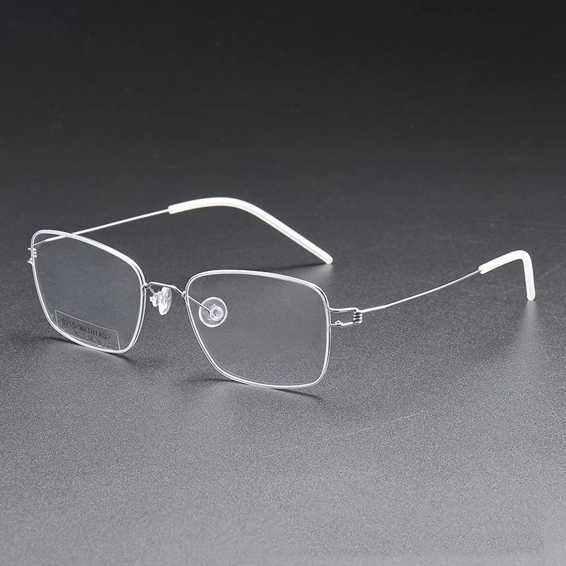 

Квадратные оправы для очков Титан Ультра-легкая оправа для очков в деловом повседневном стиле Гипоаллергенная оправа для очков без винтов Новинка