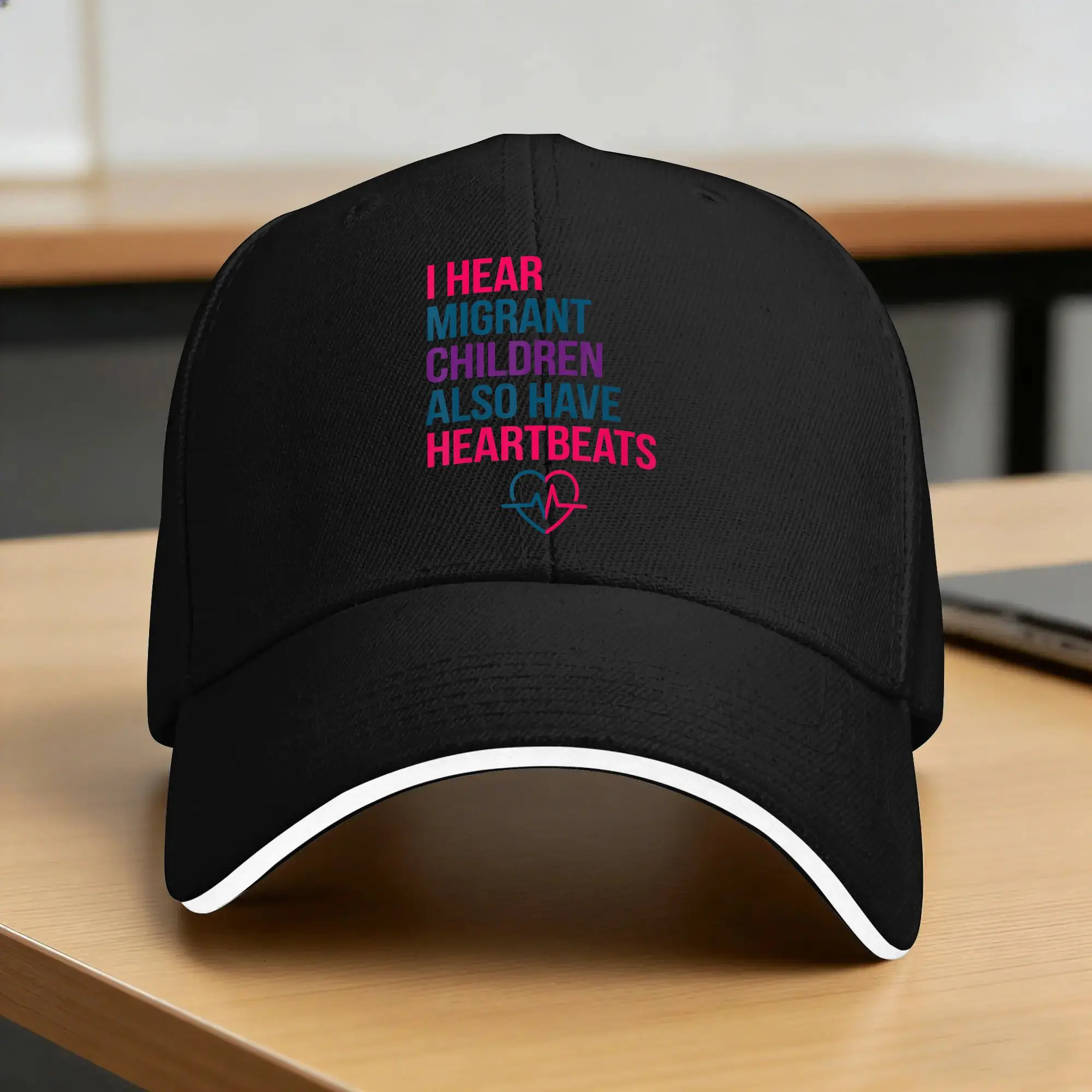 I Hear Migrant Children Also Have Heartbeats Human Rights Casual Baseball Cap  Outdoor Sport Hip Hop Hats Summer Baseball Caps