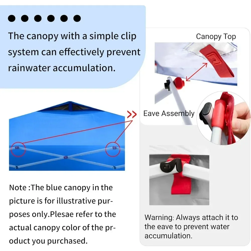 Gazebo 10x10 Pop Up, Patented Center Lock One Push Tent, Newly Designed Storage Bag Canopy