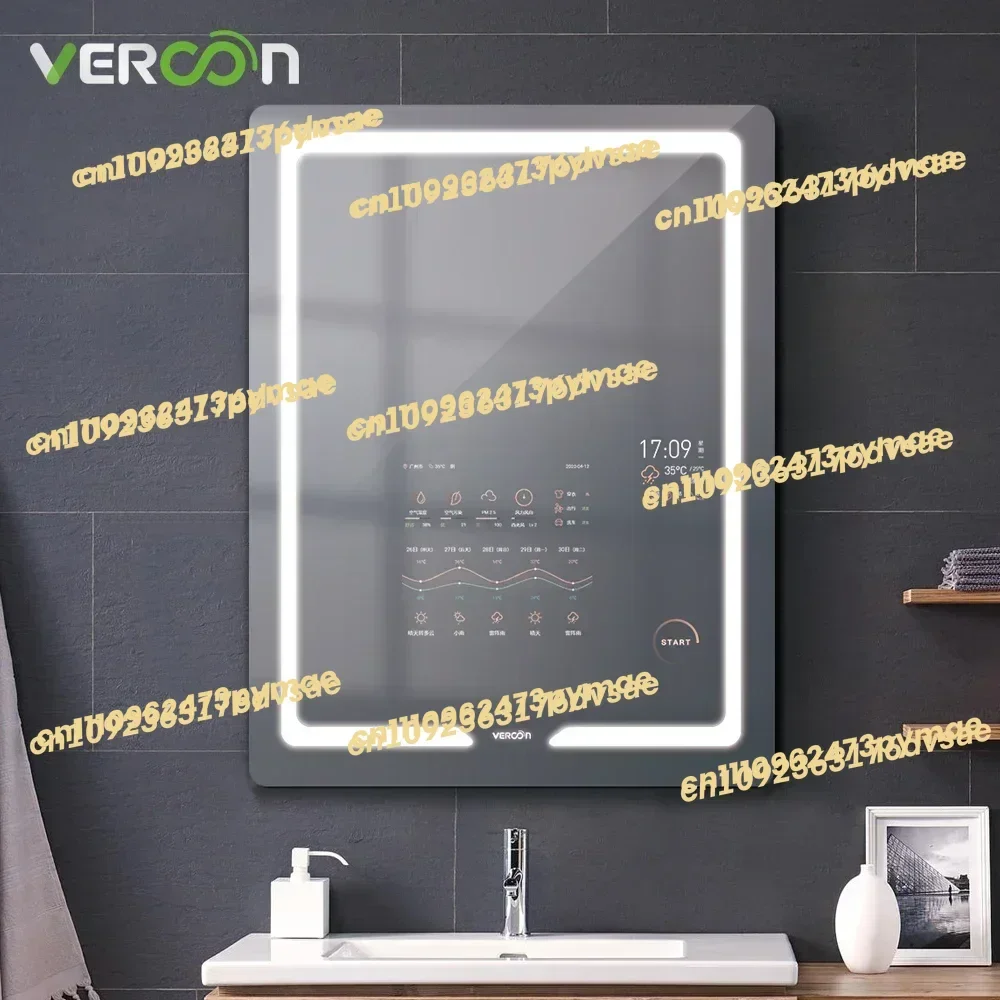 

In Stock Vercon Factory Price Vercon Sensor Smart LED Bathroom Mirror Android Smart Home Magic Mirror