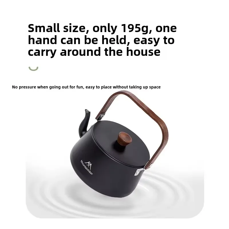 

Mounthiker 1.1L Aluminum Alloy Teapot Camping Style Outdoor Travel Water Kettle Lightweight Portable Picnic Coffee Pot