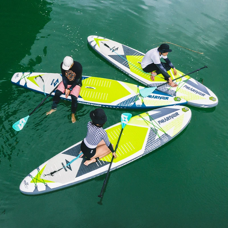 DAMA-Tabla de Paddle inflable impermeable para adultos, accesorio de pesca acuática de estilo de pie con accesorios, SUP 12-16PSI, 330L, 350x81x15cm