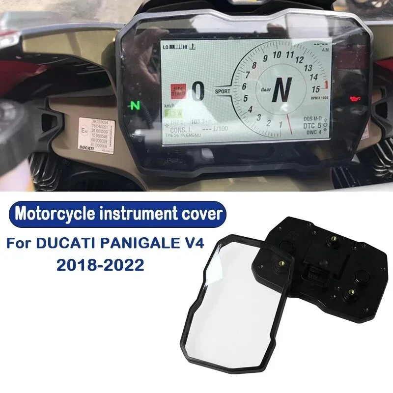 Tampa plástica do painel do ABS para a motocicleta, caso do velocímetro, Ducati PANIGALE V4 2018-2022, Streetfighter V4 2020 acessórios