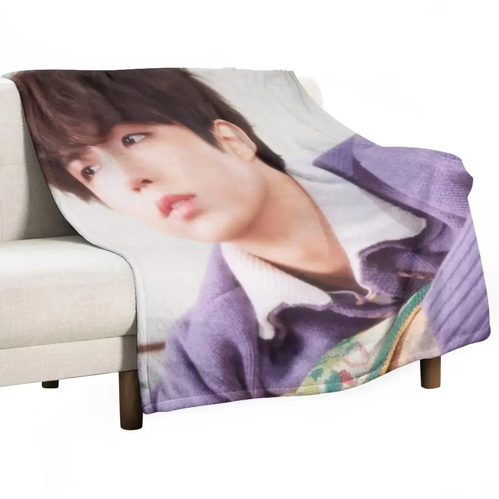 Xdinary Heroes Junhan- Hello, World! Throw Blanket Giant Sofa valentine gift ideas Plaid on the sofa Blankets