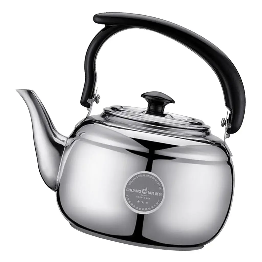 

Чайник из нержавеющей стали, 1 л, большой емкости, металлический, для плиты, для заваривания чая и кофе дома