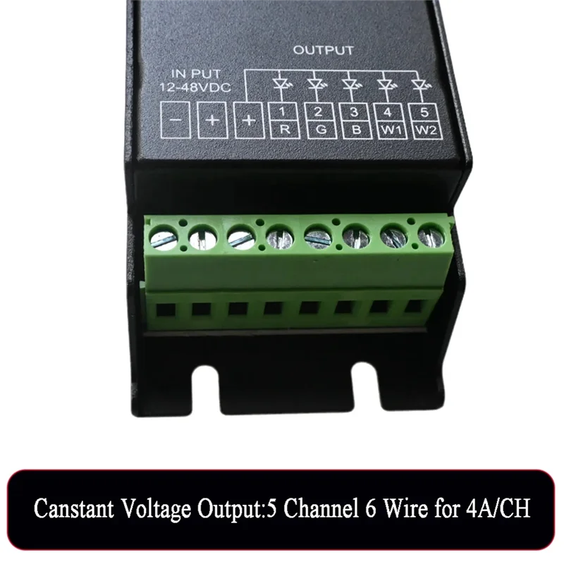HFES 5 قناة DMX فك مع RDM شاشة ديجيتال باهتة سائق PWM RGBCCT LED تحكم LED مصباح وحدة الإدخال 12 فولت-48VDC