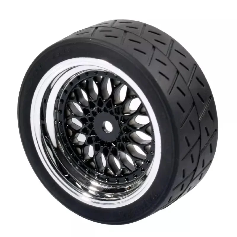 PER 1/10 1/12 1/14 Pneumatici e ruote da strada Cerchioni in plastica esagonali da 12 mm compatibili con Tamiya TT01 TT02 Kyosho Sakura D3 Trxs 4Tec 2.0