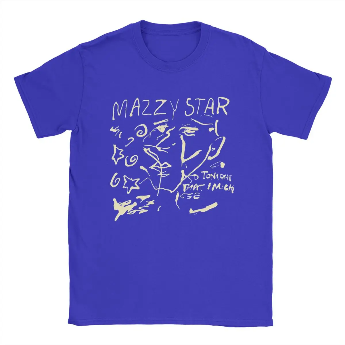 Men T-Shirt Mazzy Star Leisure Cotton Tee Shirt Short Sleeve Band 