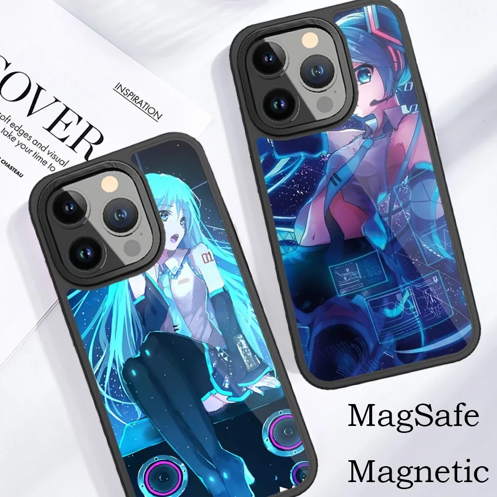 H-Hatsunes-Cute-M-Mikus Phone Case For iPhone 15 14 13 12 11 Pro Max Plus Magnetic for Macsafe Cases Cover