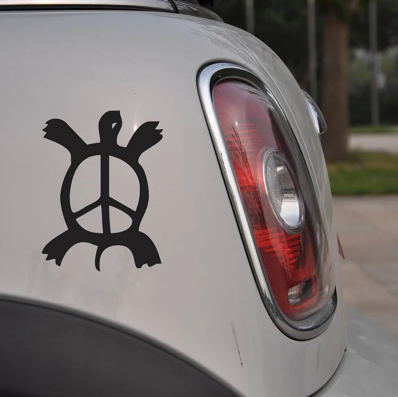 Peace Logo Tortoise Vinyl Sticker for Laptop, Car, Cup, and Home Decor Decals DlY Decoration