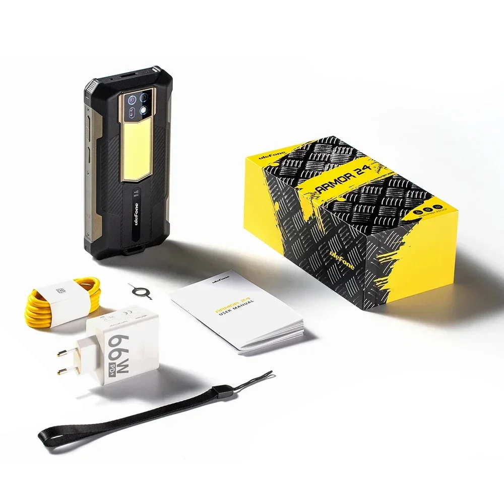 Ulefone Armor 24 Rugged Phone 22000mAh Battery 24GB RAM+256GB ROM Smartphone Android 14 64MP+64MP 6.78 Inch 120Hz Cellphone NFC