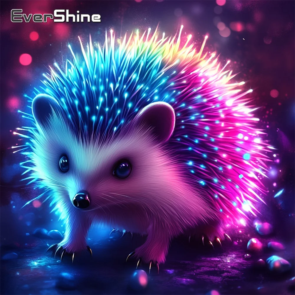 

EverShine Diamond Painting Animal Picture Rhinestones 5D Mosaic Hedgehog Full Drill Square Diamond Embroidery Decor For Home