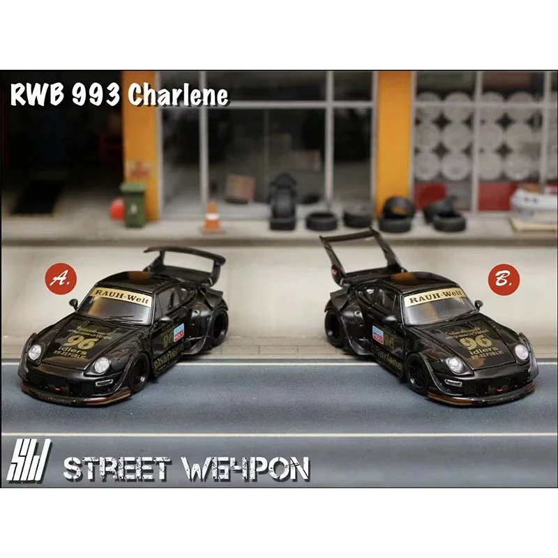 SW 1:64 RWB 993 Charlene Diecast Diorama Car Model Collection Miniature Street Weapon