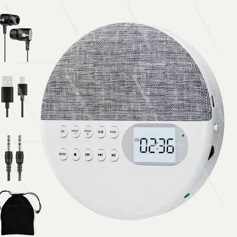 Rechargeable Portable CD Player Smart Bluetooth Speaker USB Repeating Player with External Speaker