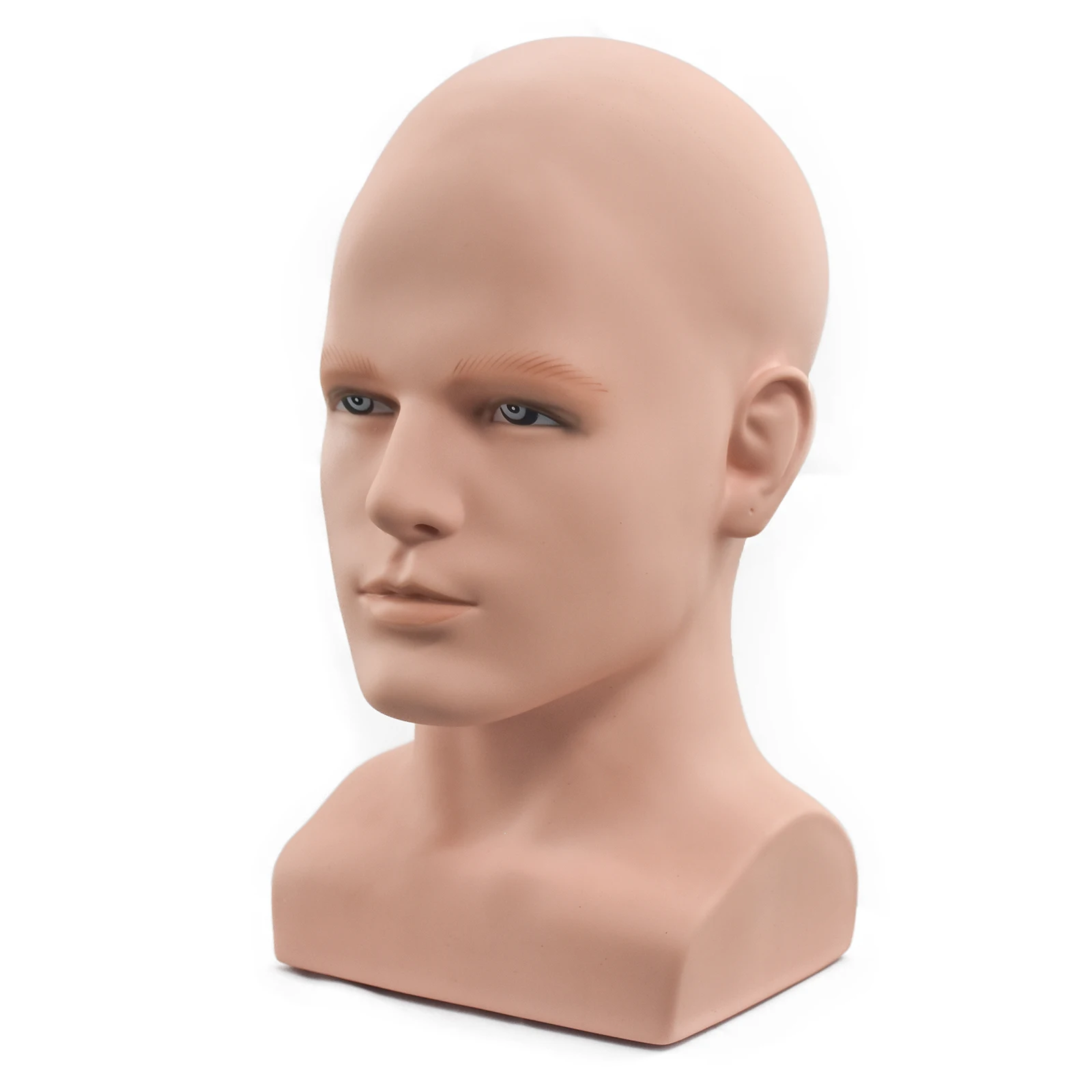 Male Mannequin Head Professional Manikin Head for Display Wigs Hats Headphone Mask Sunglasses Jewelry and Scravat Display Stand