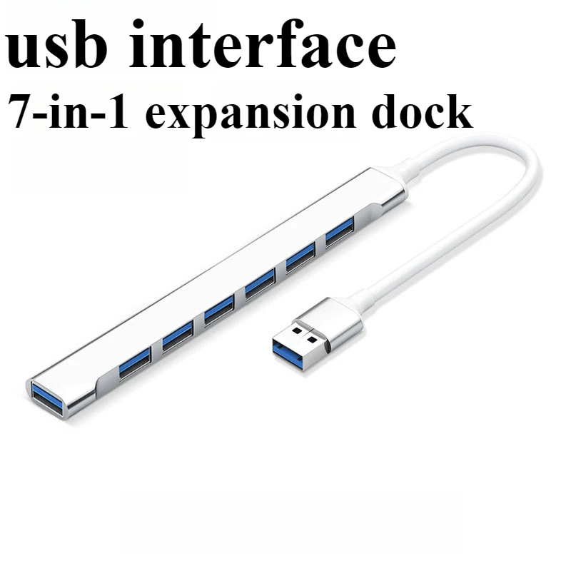 USB 7-in-1 Docking Dock, Suitable for Mobile Phone Computer Converter Laptop Type Expansion Interface Laptop Docking Station - Image 6