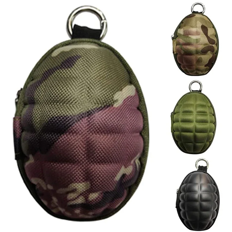 Mini Grenade Shaped Car Key Wallets Coin Purse Pouch Bag Keychain Holder Case PU Leather Accessories Little Change Wallet