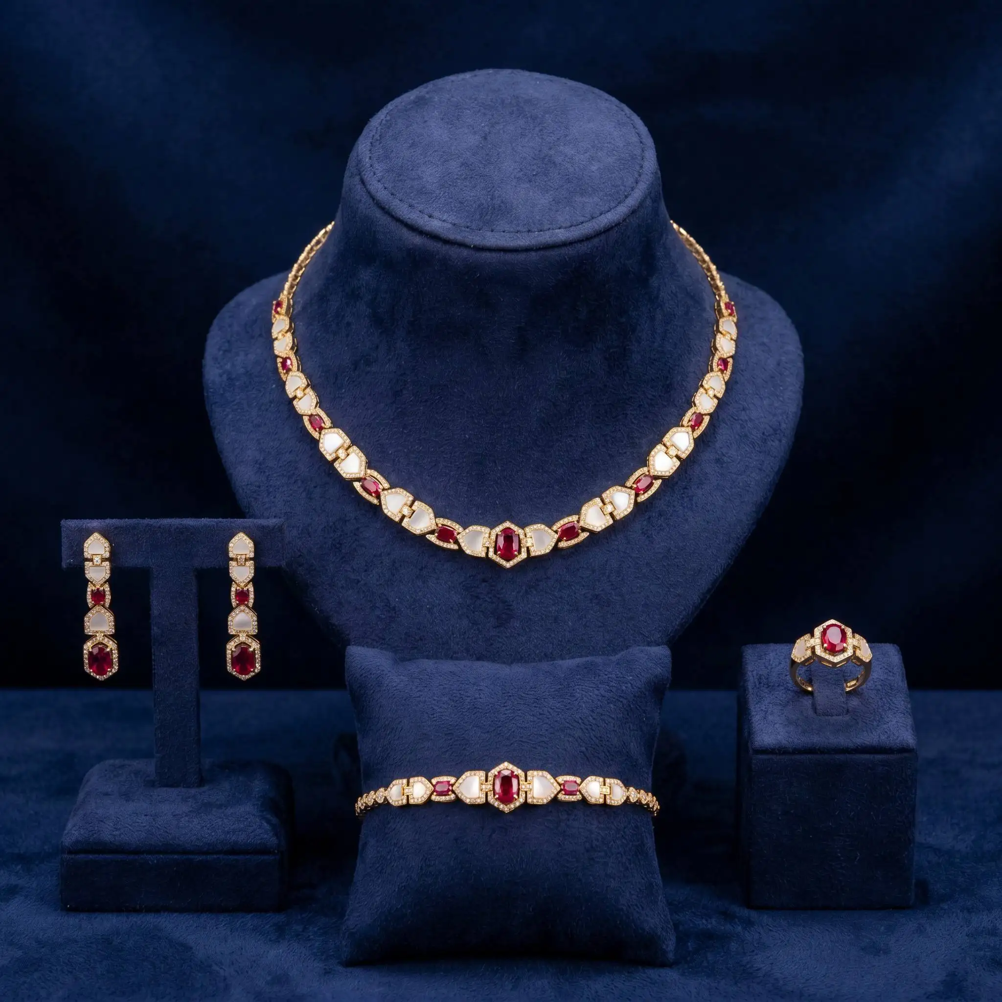 bride-talk-18k-gold-plated-4pcs-ruby-cz-mop-jewelry-necklace-earrings-bracelet-ring-dubai-bride-wedding-jewellery-wholesale