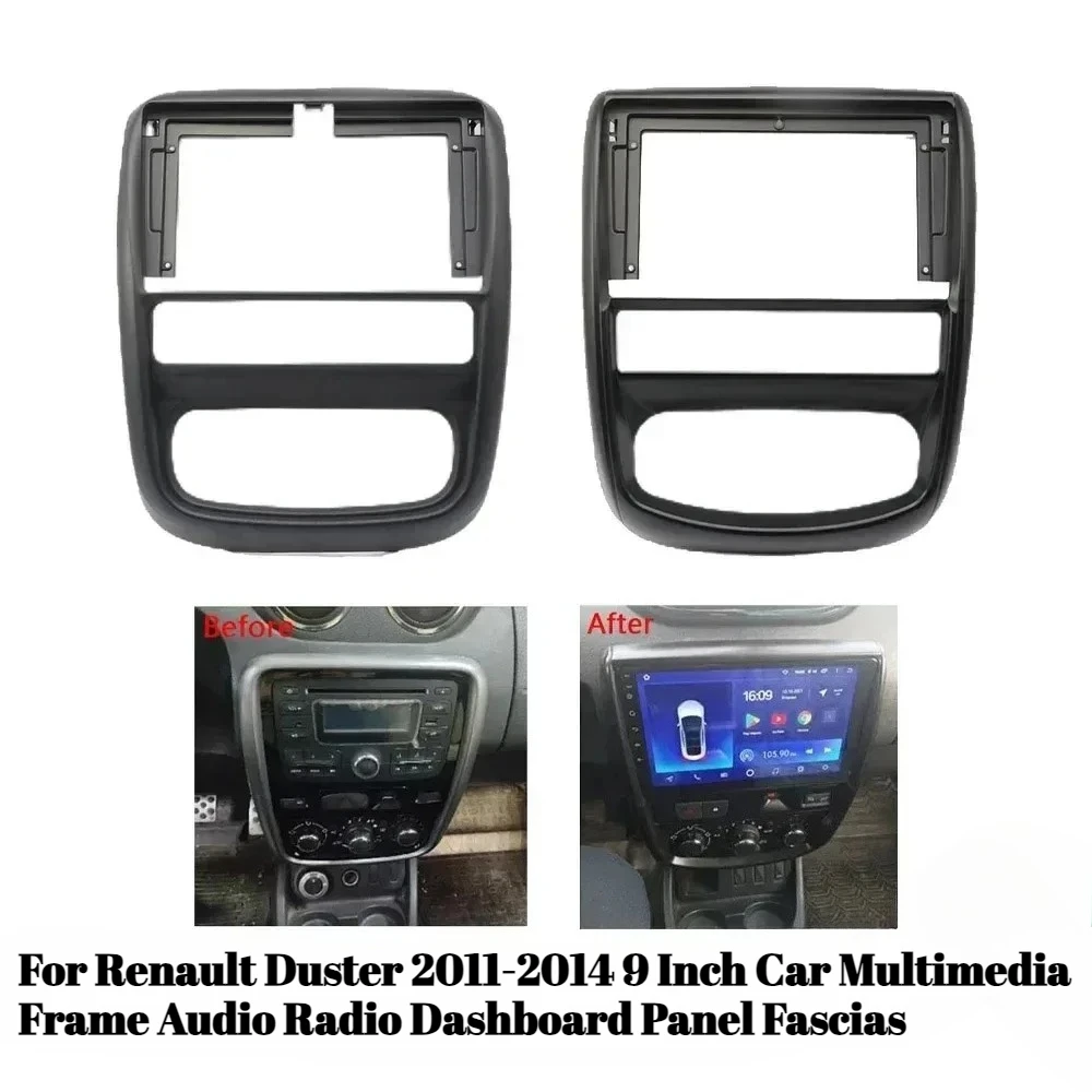 

For Renault Duster 2011-2014 9 Inch Car Multimedia Frame Audio Radio Dashboard Panel Fascias