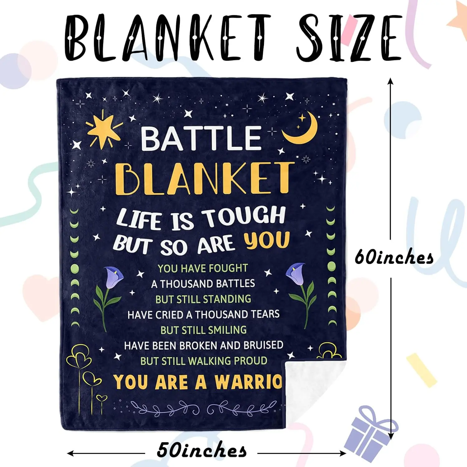 احصل على هدايا جيدة للنساء، بطانية هدايا الانتعاش الجراحي مقاس 50 × 60 بوصة، يجب أن تمتلك العلاج الكيميائي للنساء، احصل على جيدًا قريبًا بعد الجراحة