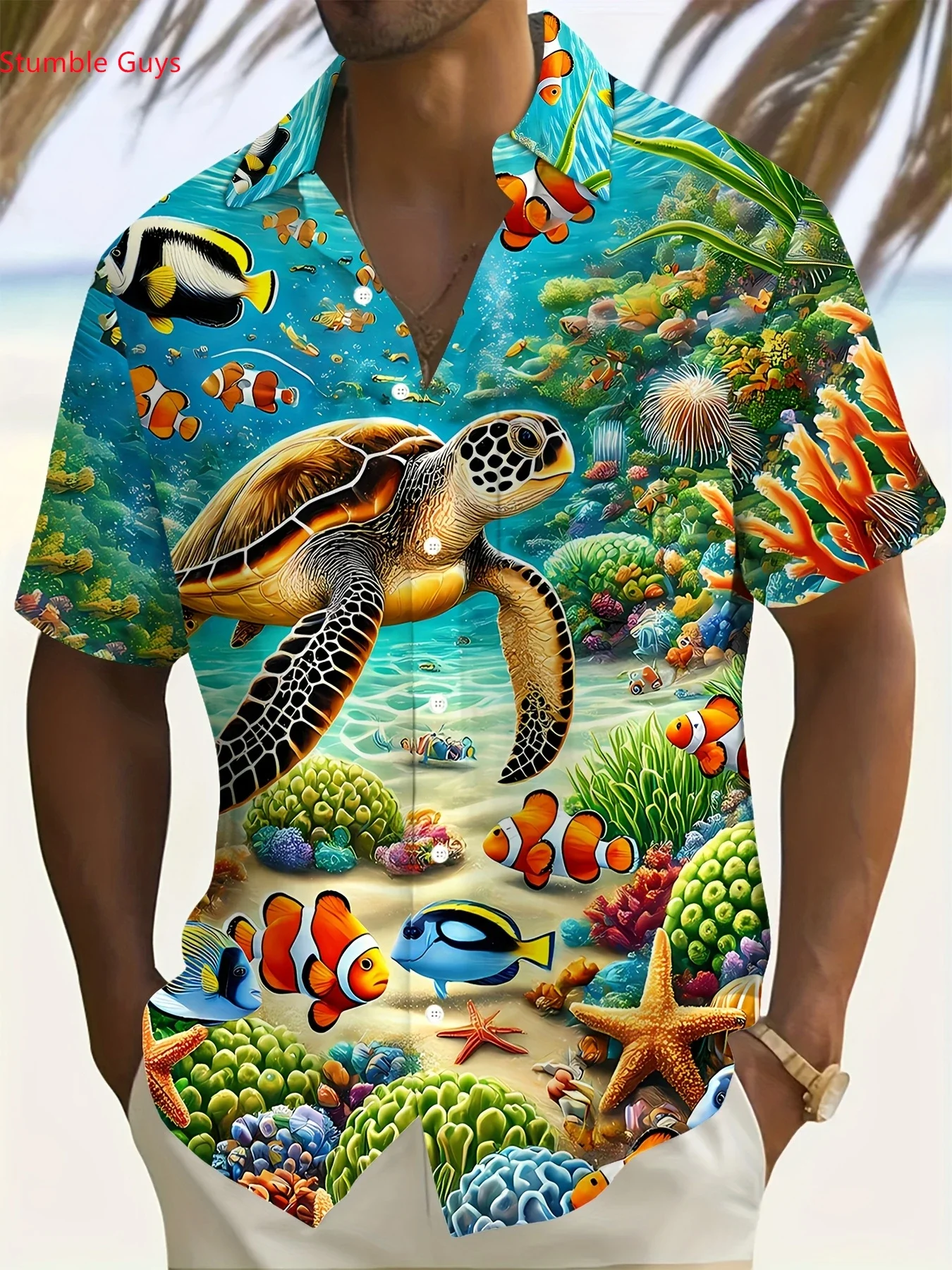 Summer Stylish Hawaiian Shirt Men Casual Man Short Sleeve Fashion Print Breathable Lightweight Beach Party Outfit Shirts