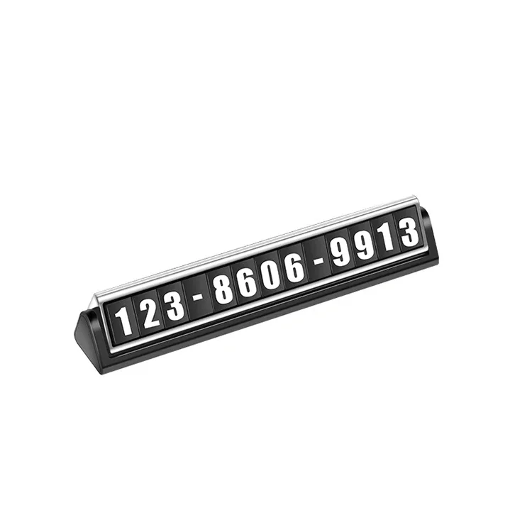 

New Car interior Accessories Temporary Parking Card double Mobile Phone Numbers Card Hidden Rotating Plate with Luminous